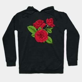 Bouquet of red roses Hoodie
